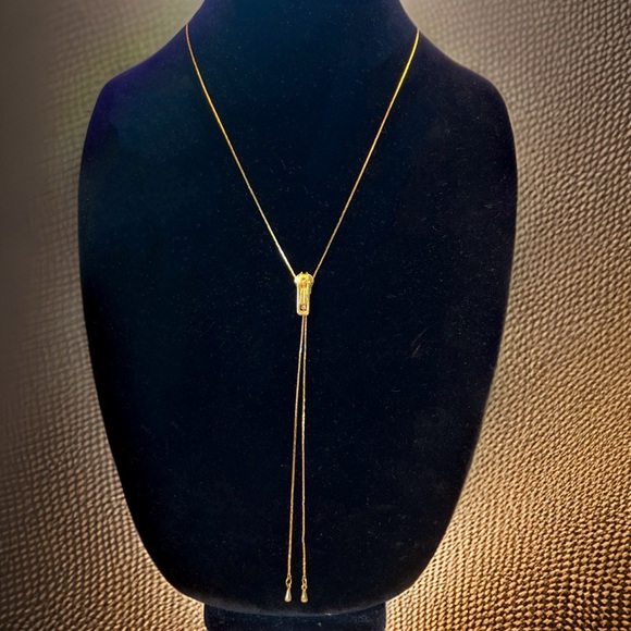 Unmarked Beauty Jewelry - Vintage Adjustable Zipper Lariat Y Necklace